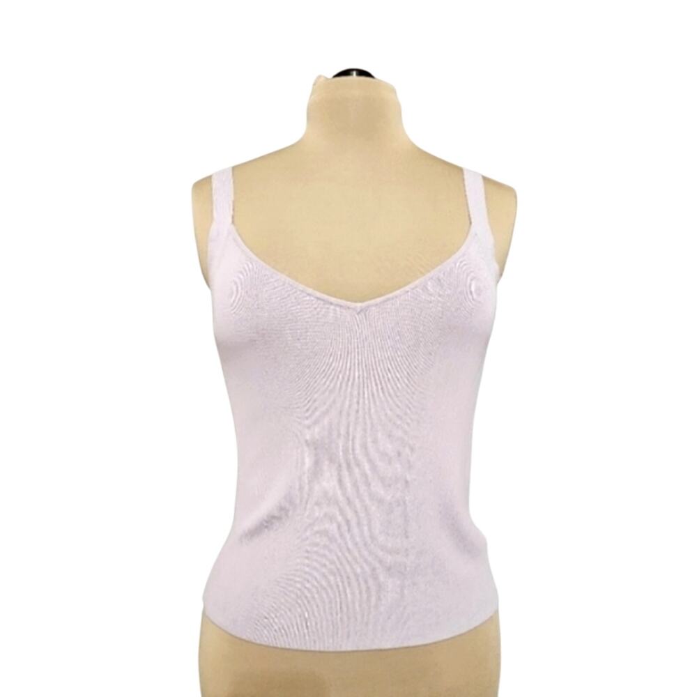 Tahari Pastel Purple Sleeveless Tank Top Knit Sweater Size‎ 10 Balletcore